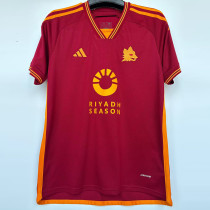 23-24 Roma Home 1:1 Fans Soccer Jersey (Print RI..SE. ) (圆圈广告)