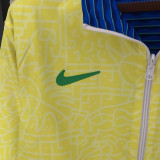 2023 Brazil Yellow & Blue Double Sided Windbreaker (双面风衣)
