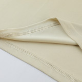 2023 PM Beige Short-sleeved Trouser Suit #PD01