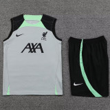 23-24 LIV Grey Tank top and shorts suit (绿边）