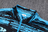 2023 Al-Nassr Blue Black Kids Half Pull Tracksuit (童装) (半拉链)