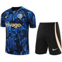 23-24 CHE Blue Black Training Short Suit