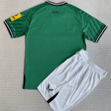 23-24 Newcastle Away Kids Soccer Jersey 带袖广告