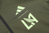 23-24 Los Angeles Black & Green Double Sided Windbreaker (双面风衣)白色边