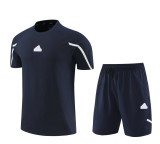 24-25 AD Royal Blue Training Short Suit #3333(100%Cotton)纯棉