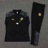 23-24 Dortmund Black Half Pull Tracksuit (半拉链)