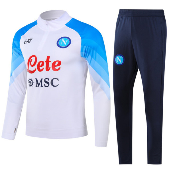 23-24 Napoli White Half Pull Tracksuit (半拉链)