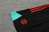 23-24 Man Utd Black Green Tank top and shorts suit