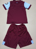 23-24 West Ham Home Kids Soccer Jersey