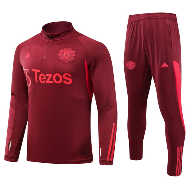 23-24 Man Utd Red Half Pull Tracksuit (半拉链)