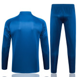 23-24 Marseille Blue Kids Half Pull Tracksuit #E697 (童装)(半拉链)