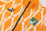 23-24 Ivory coast Orange Jacket Tracksuit #01