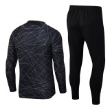 2023 PSG Jordan Black Half Pull Tracksuit (半拉链) (黑金条纹）