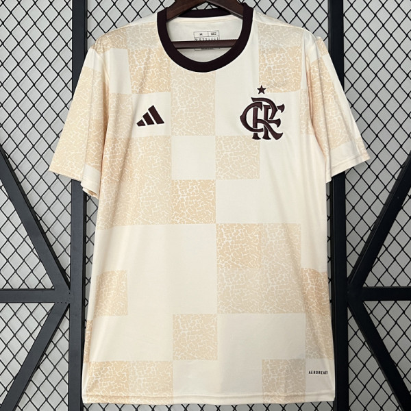 2024 Flamengo White Pink Training shirts
