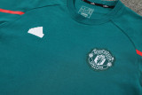24-25 Man Utd Green Training Short Suit (100%Cotton)纯棉