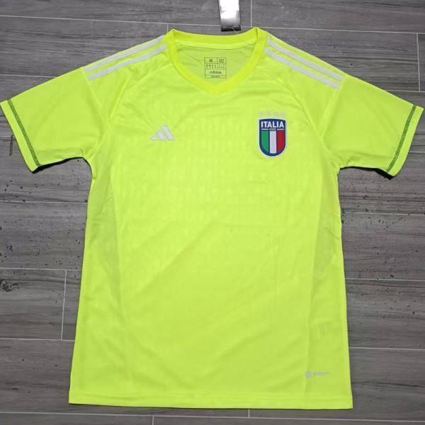 2023 Italy Fluorescent Green GoalKeeper Soccer Jersey