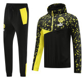 23-24 Dortmund Black Yellow Hoodie Jacket Tracksuit
