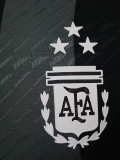 23-24 Argentina Black Grey Special Edition Player Version Soccer Jersey (黑灰条紋)