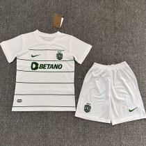 23-24 Sporting Lisbon Away Kids Soccer Jersey