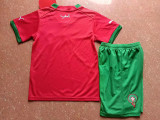 22-23 Morocco Home World Cup Kids Soccer Jersey