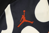 23-24 PSG Jordan Black Yellow Kids Half Pull Tracksuit #E782 (童装)(半拉链)