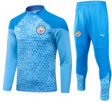 23-24 Man City Sky Blue Half Pull Tracksuit (半拉链)