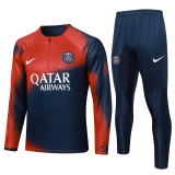 23-24 PSG Red Half Pull Tracksuit #B732 (半拉链)(喷墨)