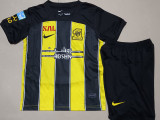 23-24 Ittihad Club Home Kids Soccer Jersey