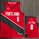 Trail Blazers LILLARD #0 Red Trapeze Edition Top Quality Hot Pressing NBA Jersey