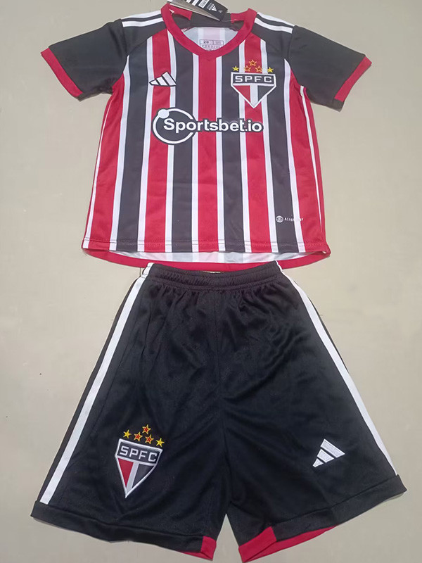 23-24 Sao Paulo Away Kids Soccer Jersey