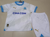 23-24 Marseille Home Kids Soccer Jersey