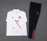 23-24 Man Utd White Half Pull Tracksuit (半拉链)