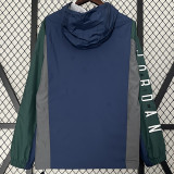 2024 New Jordan Blue Green Windbreaker