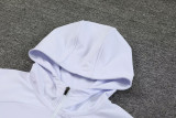 23-24 France White Hoodie Jacket Tracksuit