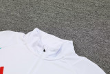23-24 Man Utd White Green Half Pull Tracksuit (半拉链)