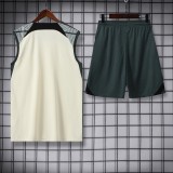 23-24 BAR Beige Yellow Tank top and shorts suit