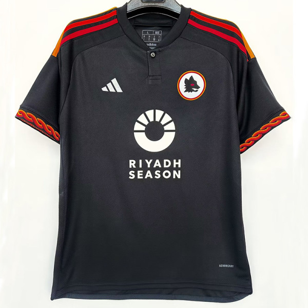 23-24 Roma Third 1:1 Fans Soccer Jersey (Print RI..SE. )(圆圈广告)