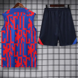 22-23 BAR Red BlueTank top and shorts suit