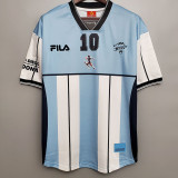 MARADONA 10# Argentina Home Retro Soccer Jersey 2001