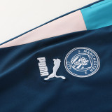 23-24 Man City Blue Beige Hoodie Jacket Tracksuit