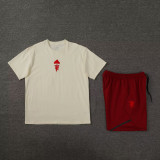 24-25 Man Utd Beige Training Short Suit (100%Cotton)纯棉