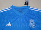 23-24 RMA Blue GoalKeeper Kids Soccer Jersey