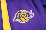 23-24 NBA LAKERS Purple Full Zip hoodie Tracksuit