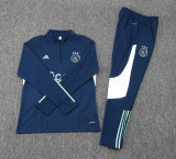 23-24 Ajax Royal Blue Half Pull Tracksuit (半拉链)