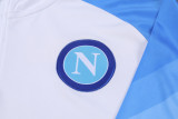 23-24 Napoli White Half Pull Tracksuit (半拉链)