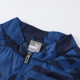 2023 New PU Royal Blue Windbreaker (风衣)