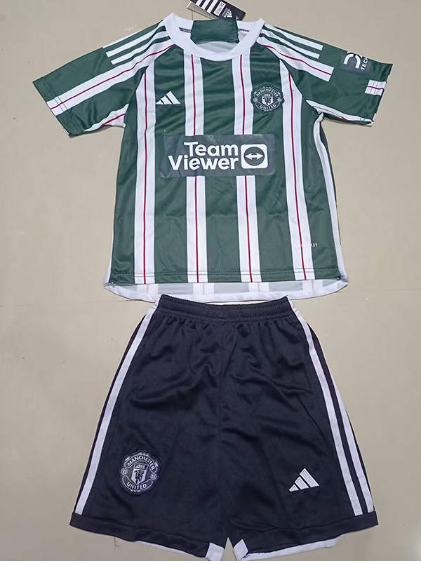23-24 Man Utd Away Kids Soccer Jersey