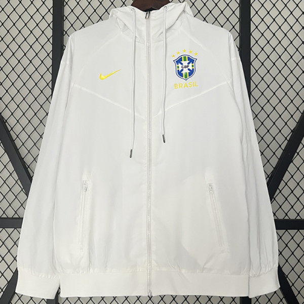 24-25 Brazil White Windbreaker