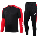 2023 JOMA Black Red Half Pull Tracksuit #3 (半拉链)