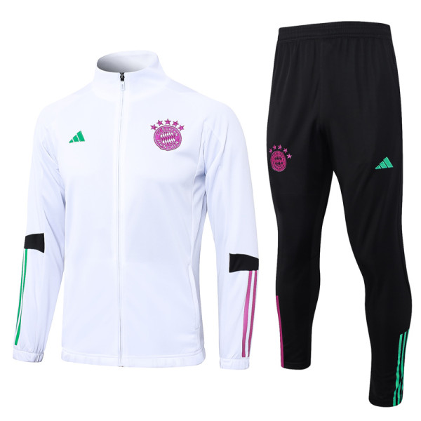 23-24 Bayern White Jacket Tracksuit #A691